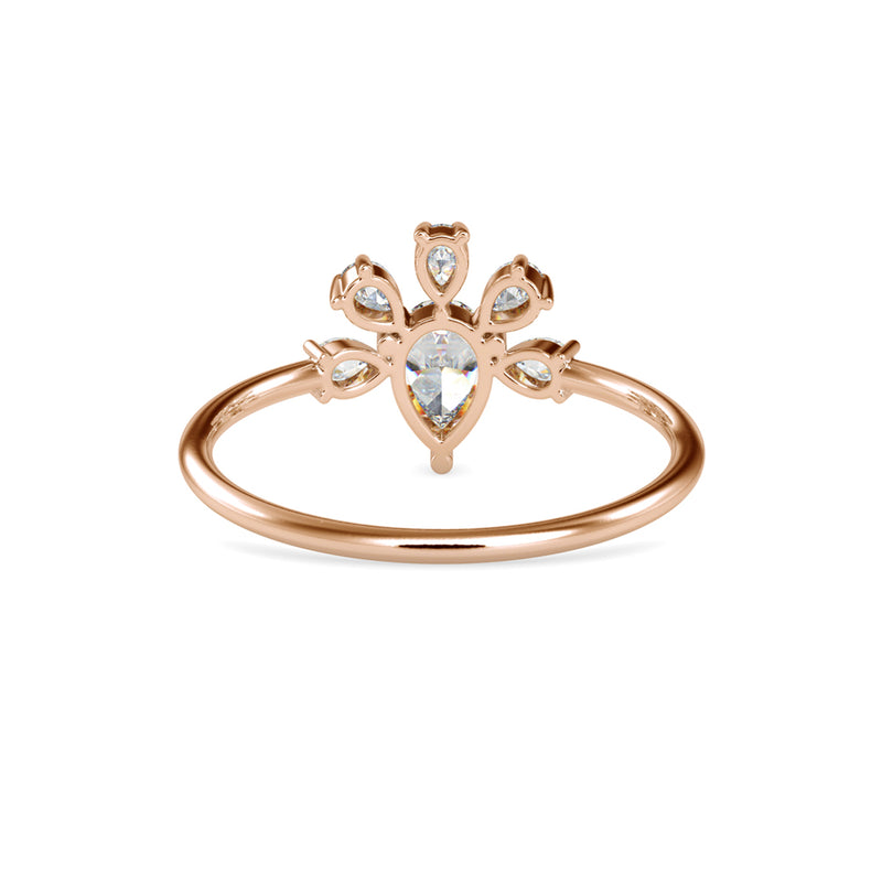 Merry Pear Diamond Ring Rose Gold