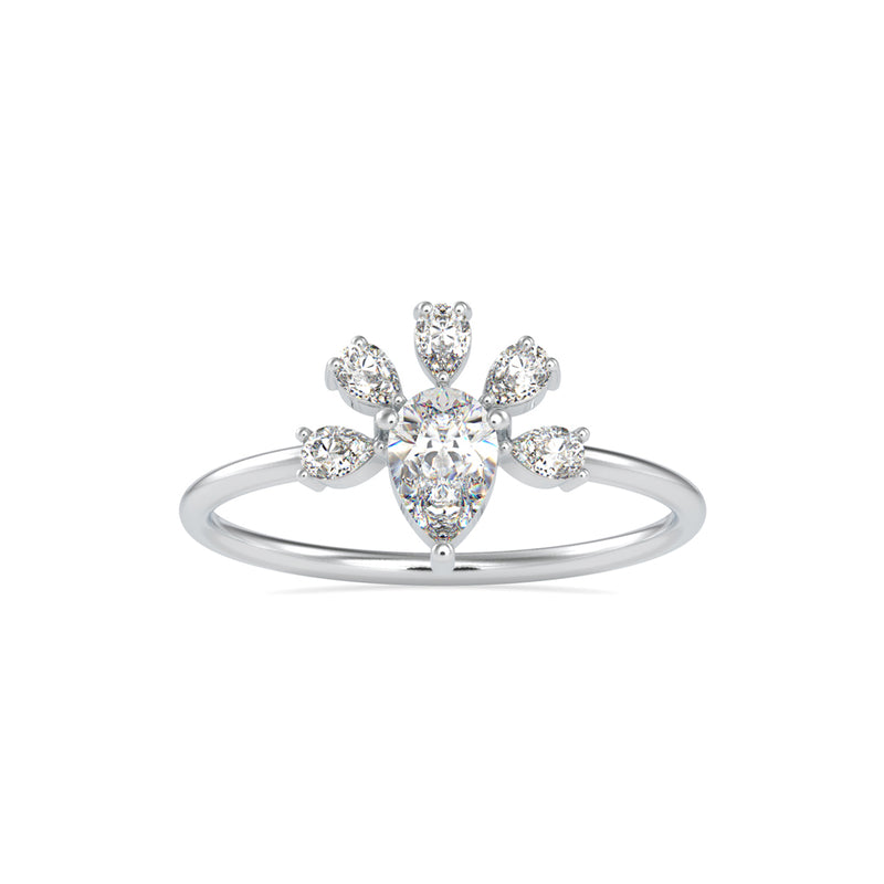 Merry Pear Diamond Ring White Gold