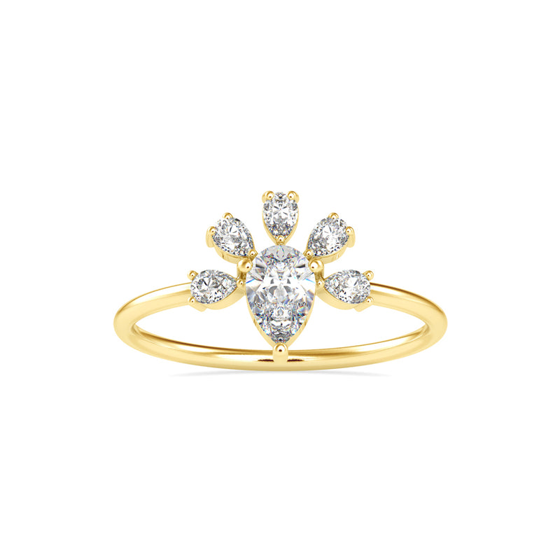 Merry Pear Diamond Ring Yellow Gold