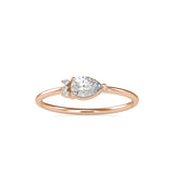 Briseis Pear Diamond Ring Rose Gold