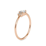 Briseis Pear Diamond Ring Rose Gold