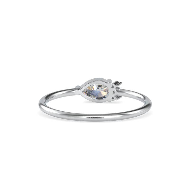 Briseis Pear Diamond Ring White Gold