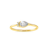 Briseis Pear Diamond Ring Yellow Gold