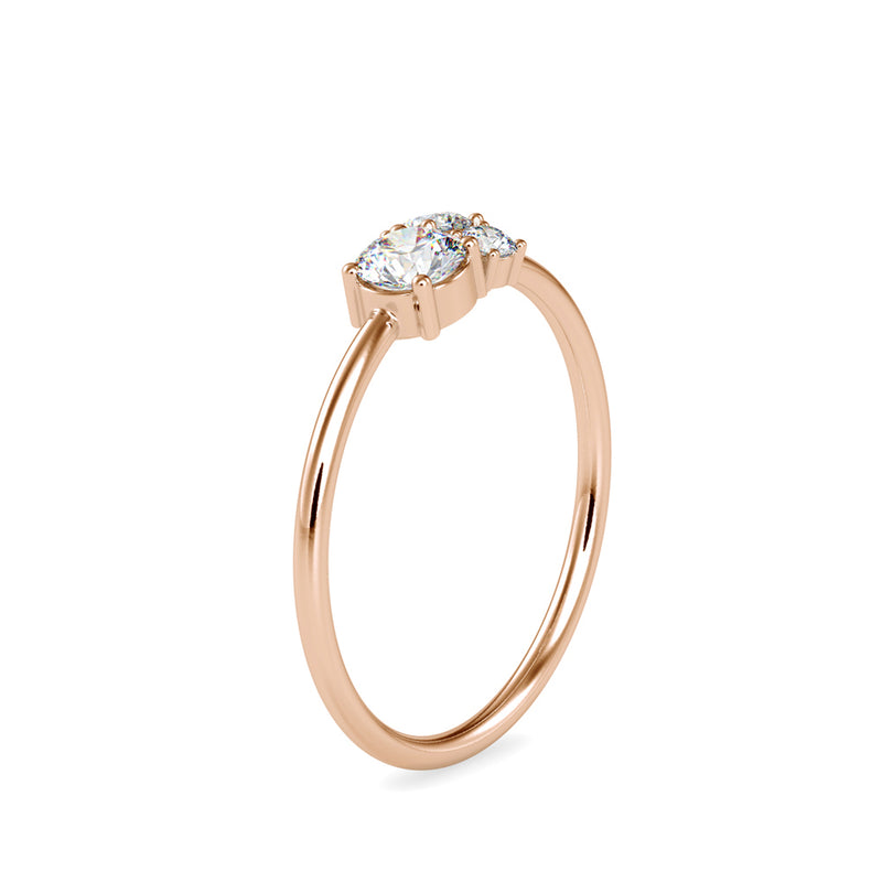 Tarsus Three Diamond Ring Rose Gold