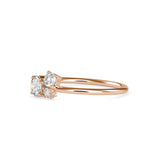 Tarsus Three Diamond Ring Rose Gold