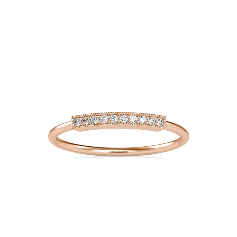 Octavia Round Diamond Ring Rose Gold