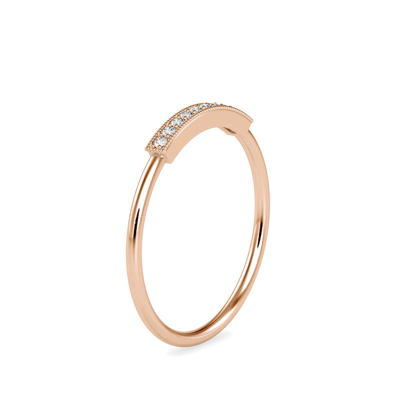 Octavia Round Diamond Ring Rose Gold