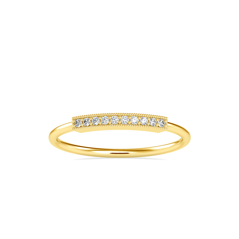 Octavia Round Diamond Ring Yellow Gold