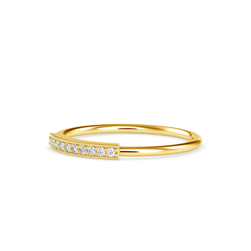 Octavia Round Diamond Ring Yellow Gold