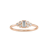 Rufio Baguette Diamond Ring Rose Gold