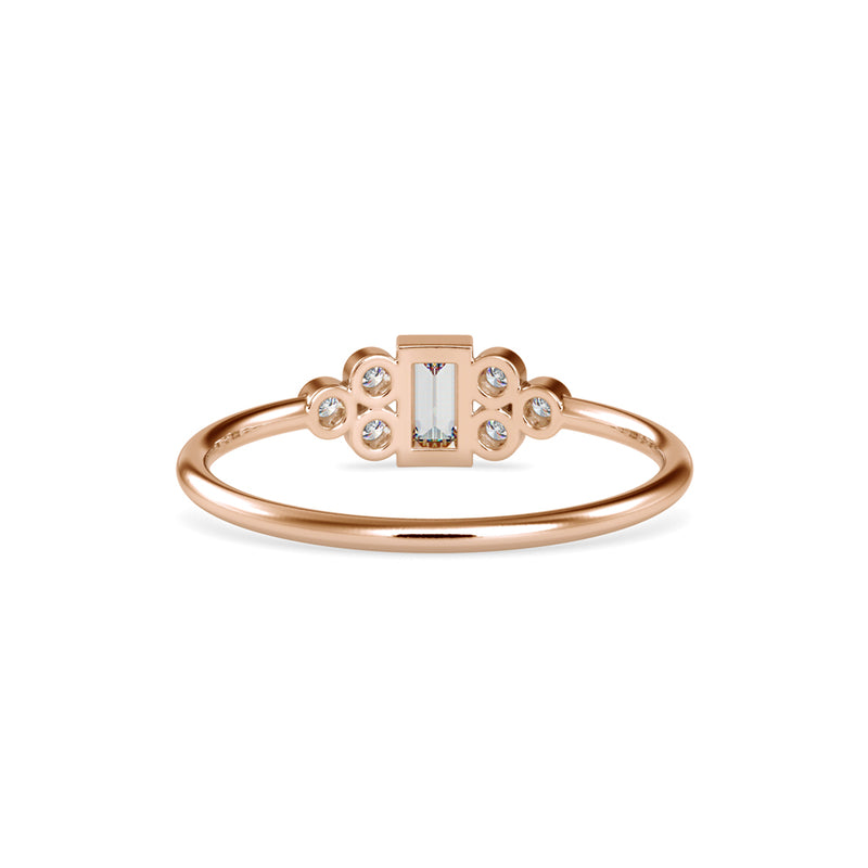 Rufio Baguette Diamond Ring Rose Gold