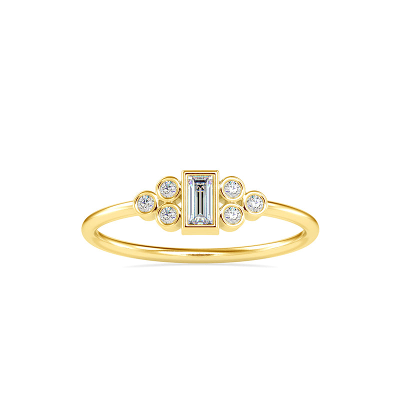 Rufio Baguette Diamond Ring Yellow Gold