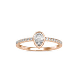 Leaonidas Pear Diamond Ring Rose Gold