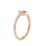 Leaonidas Pear Diamond Ring Rose Gold