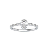 Leaonidas Pear Diamond Ring White Gold