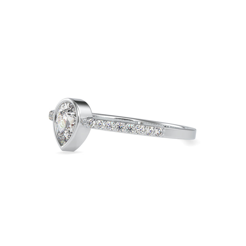 Leaonidas Pear Diamond Ring Platinum