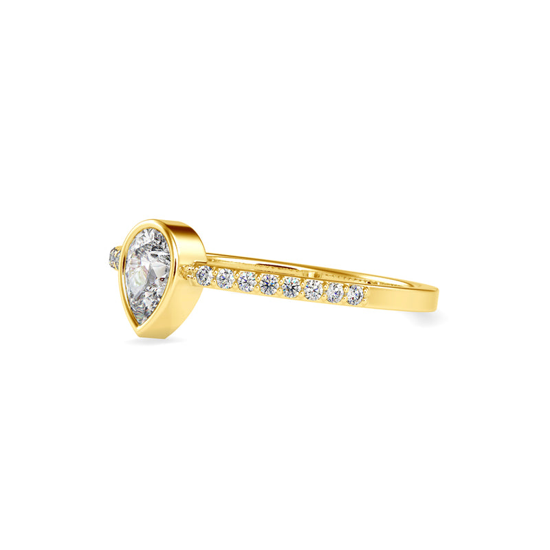 Leaonidas Pear Diamond Ring Yellow Gold