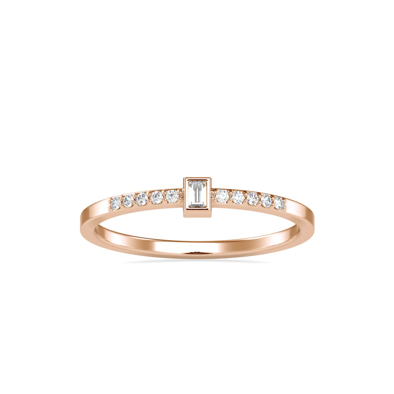 Baguette Persian Diamond Ring Rose Gold