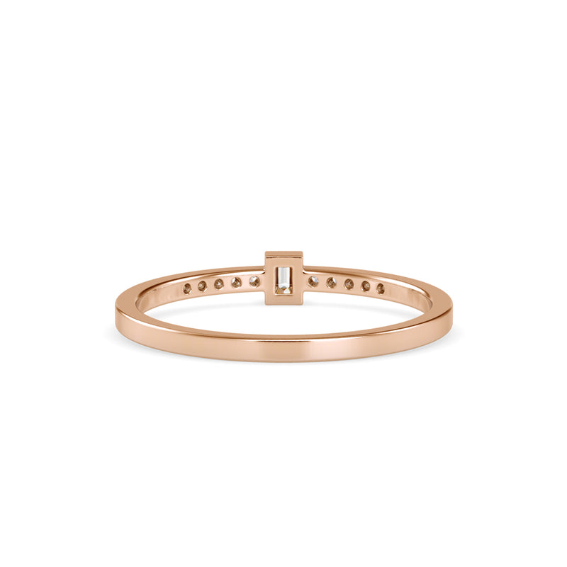 Baguette Persian Diamond Ring Rose Gold