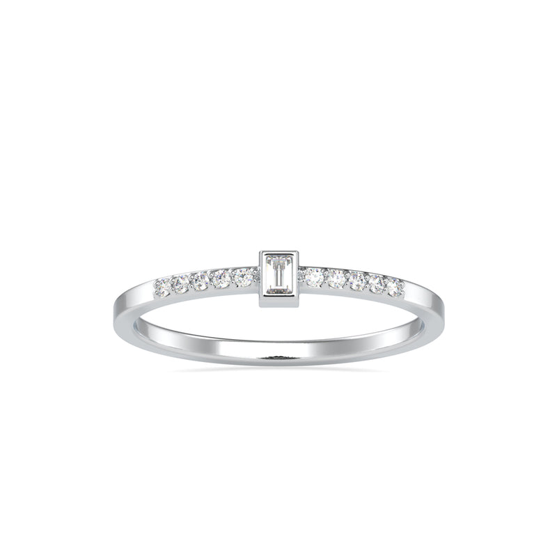 Baguette Persian Diamond Ring White Gold