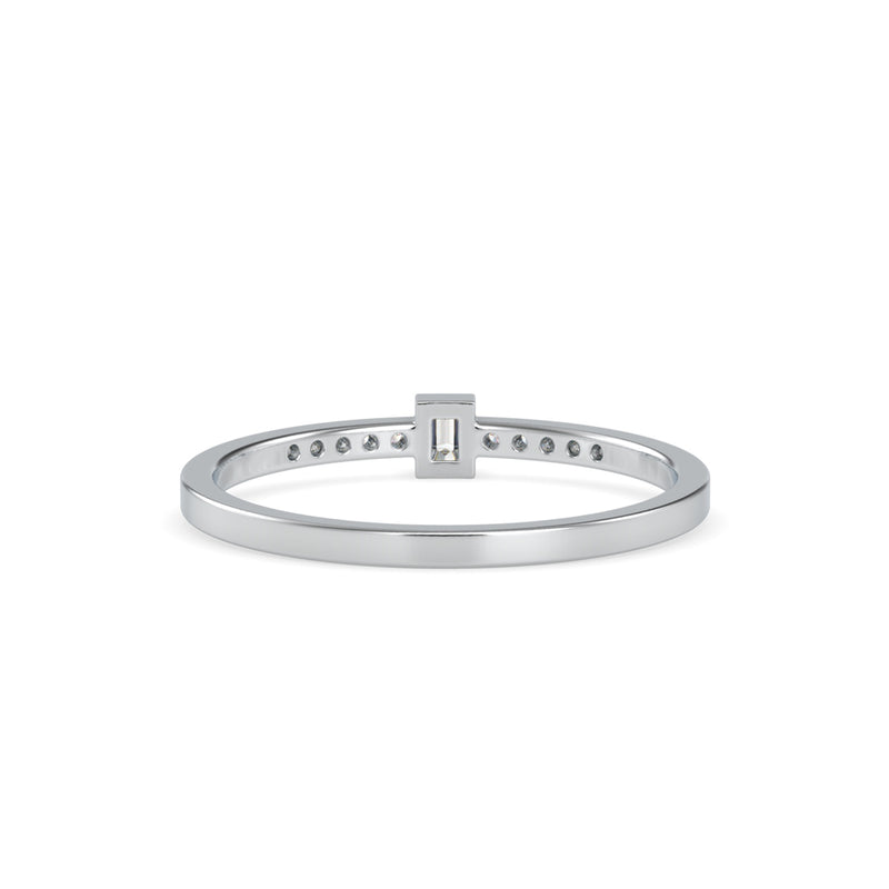 Baguette Persian Diamond Ring White Gold