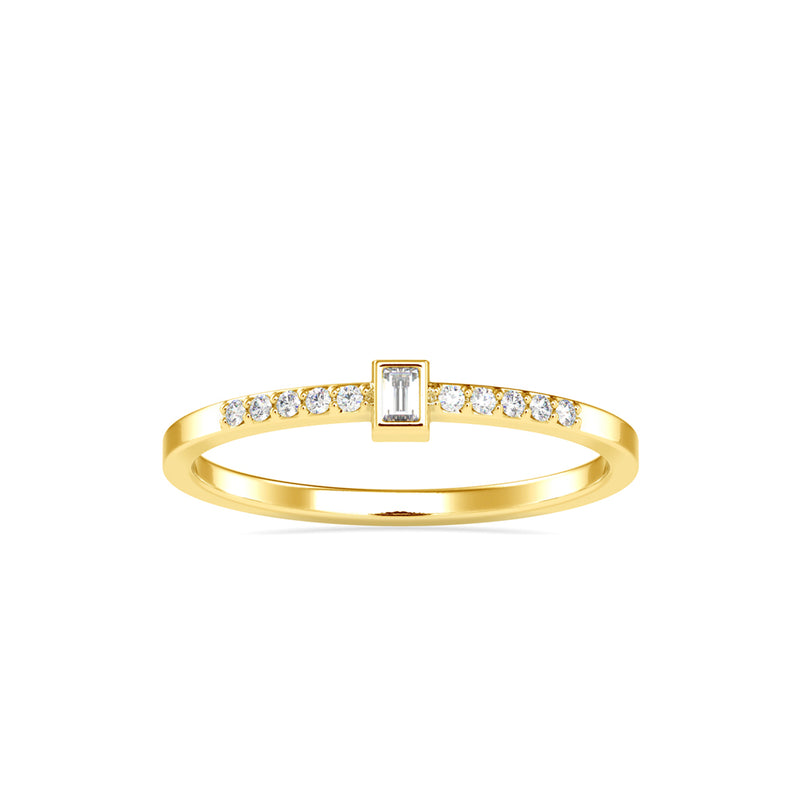 Baguette Persian Diamond Ring Yellow Gold