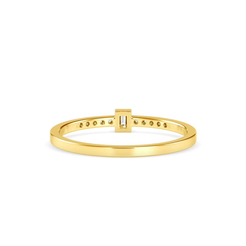 Baguette Persian Diamond Ring Yellow Gold