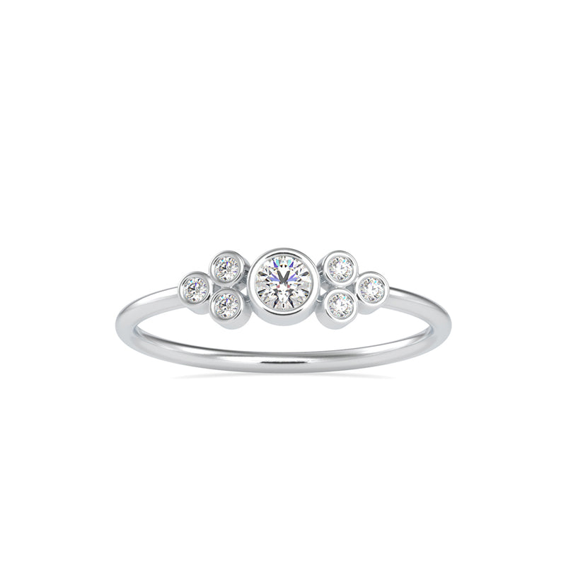 Stelios Delicate Diamond Ring Platinum