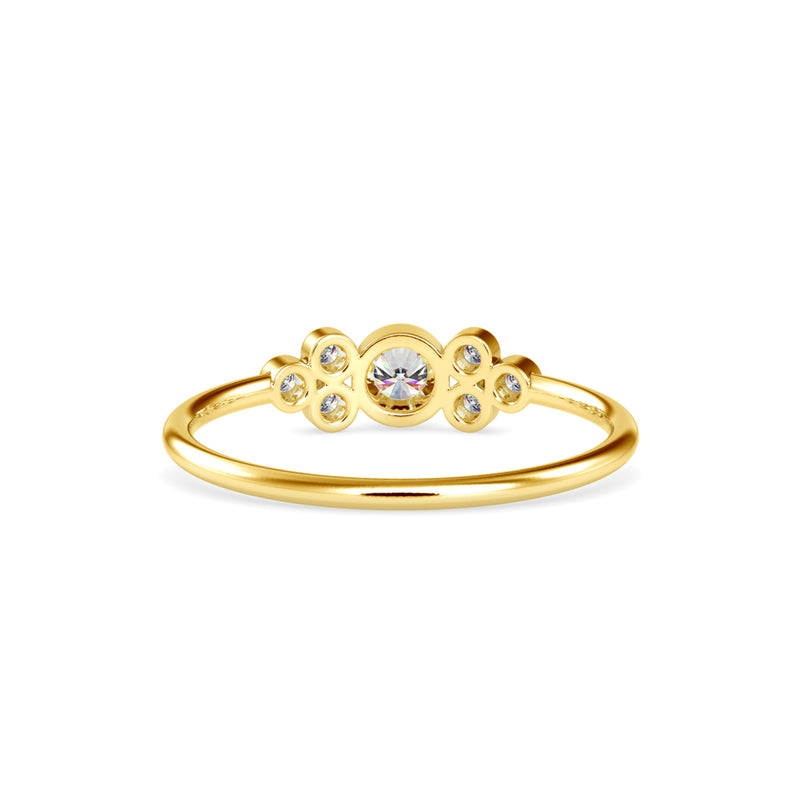 Stelios Delicate Diamond Ring Yellow Gold