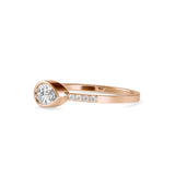 Gorgo Pear Diamond Ring Rose Gold