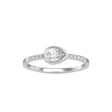 Gorgo Pear Diamond Ring Platinum