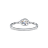 Gorgo Pear Diamond Ring White Gold