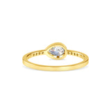 Gorgo Pear Diamond Ring Yellow Gold