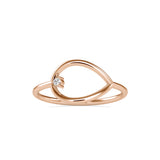 Simply solitaire Delicate Diamond Ring Rose Gold