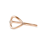 Simply solitaire Delicate Diamond Ring Rose Gold