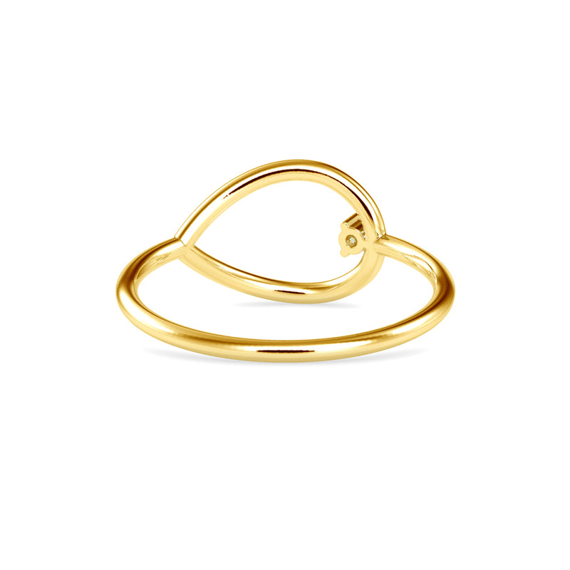 Simply solitaire Delicate Diamond Ring Yellow Gold