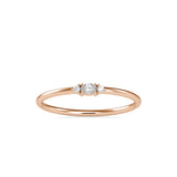 Olympias Three Stone Diamond Ring Rose Gold