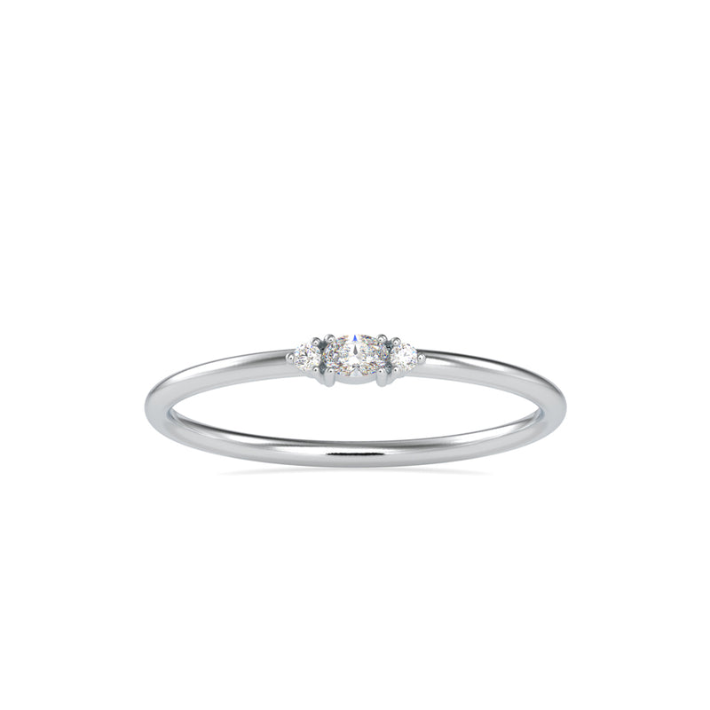 Olympias Three Stone Diamond Ring Platinum