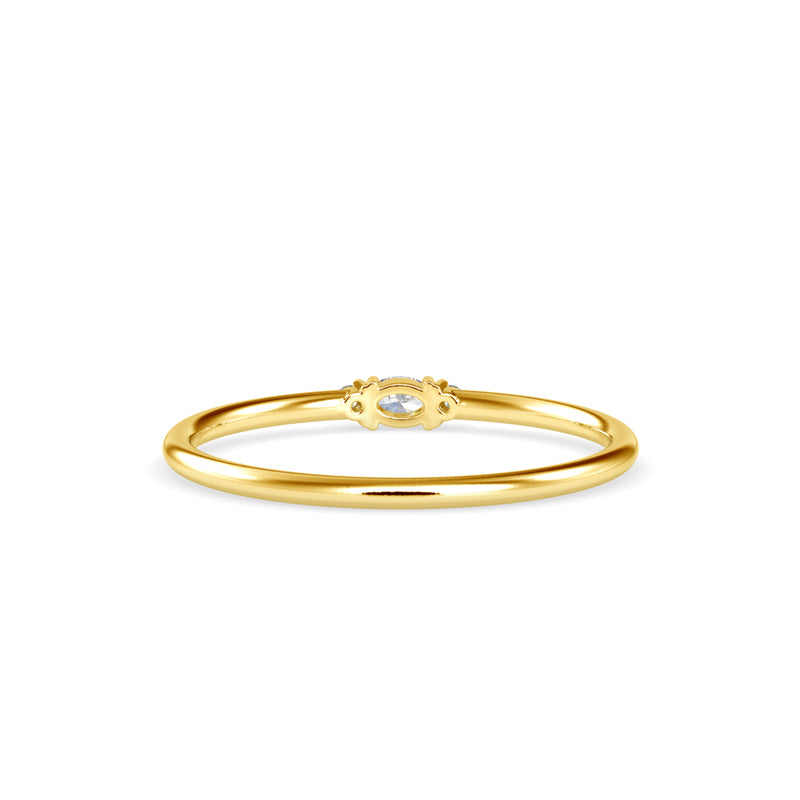 Olympias Three Stone Diamond Ring Yellow Gold