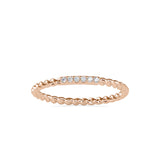 Saladin Round Circle Diamond Ring Rose Gold