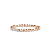 Saladin Round Circle Diamond Ring Rose Gold