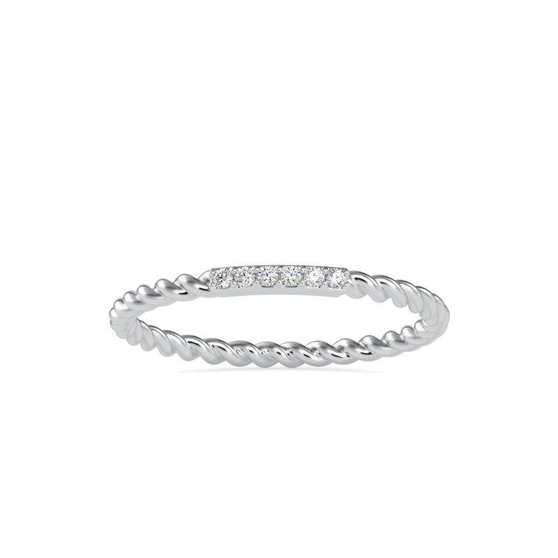 Saladin Round Circle Diamond Ring Platinum