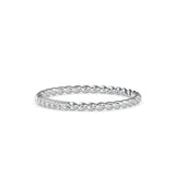 Saladin Round Circle Diamond Ring White Gold