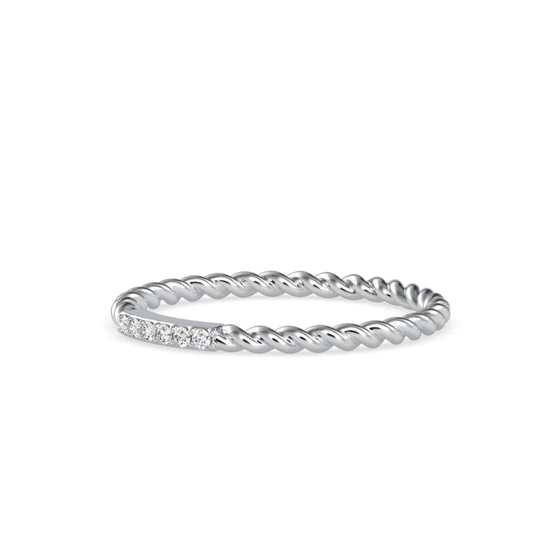 Saladin Round Circle Diamond Ring White Gold