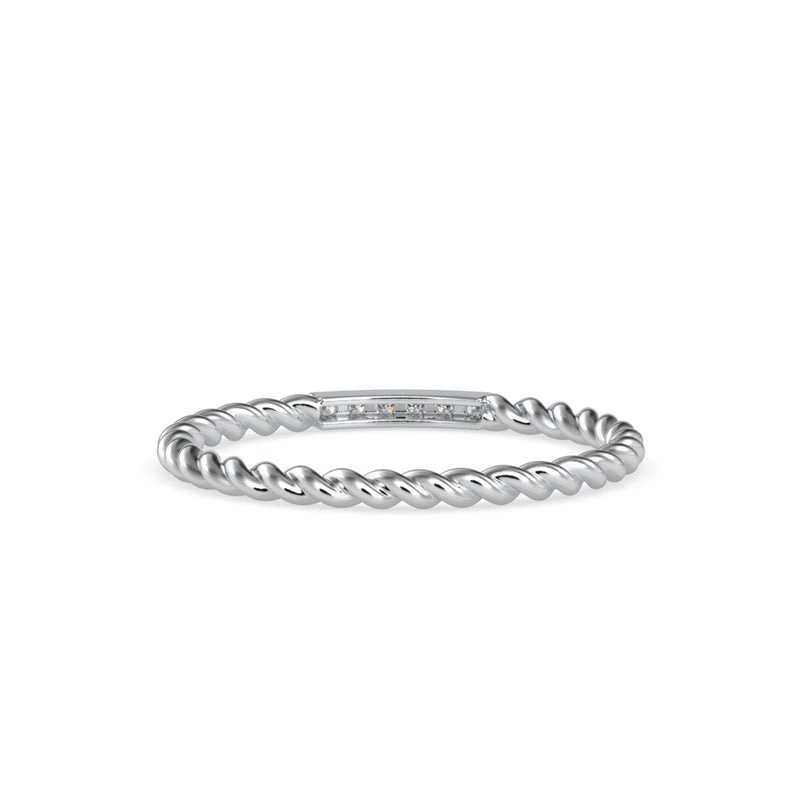 Saladin Round Circle Diamond Ring Platinum