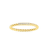 Saladin Round Circle Diamond Ring Yellow Gold