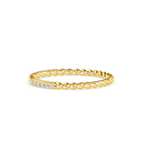 Saladin Round Circle Diamond Ring Yellow Gold