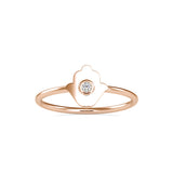 Tigris Round Diamond Ring Rose Gold