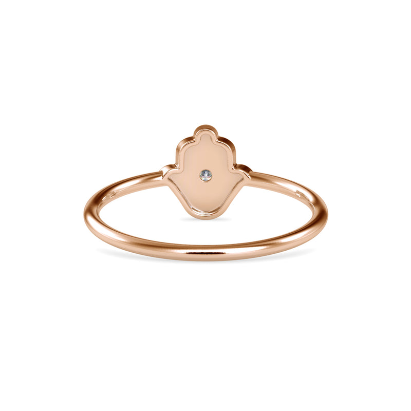 Tigris Round Diamond Ring Rose Gold