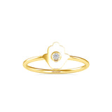 Tigris Round Diamond Ring Yellow Gold